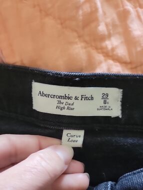 Abercrombie & Fitch The Dad High Rise Jeans - Black